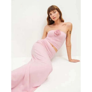 Women's Reformation Top & Skirt Set Size L Pink